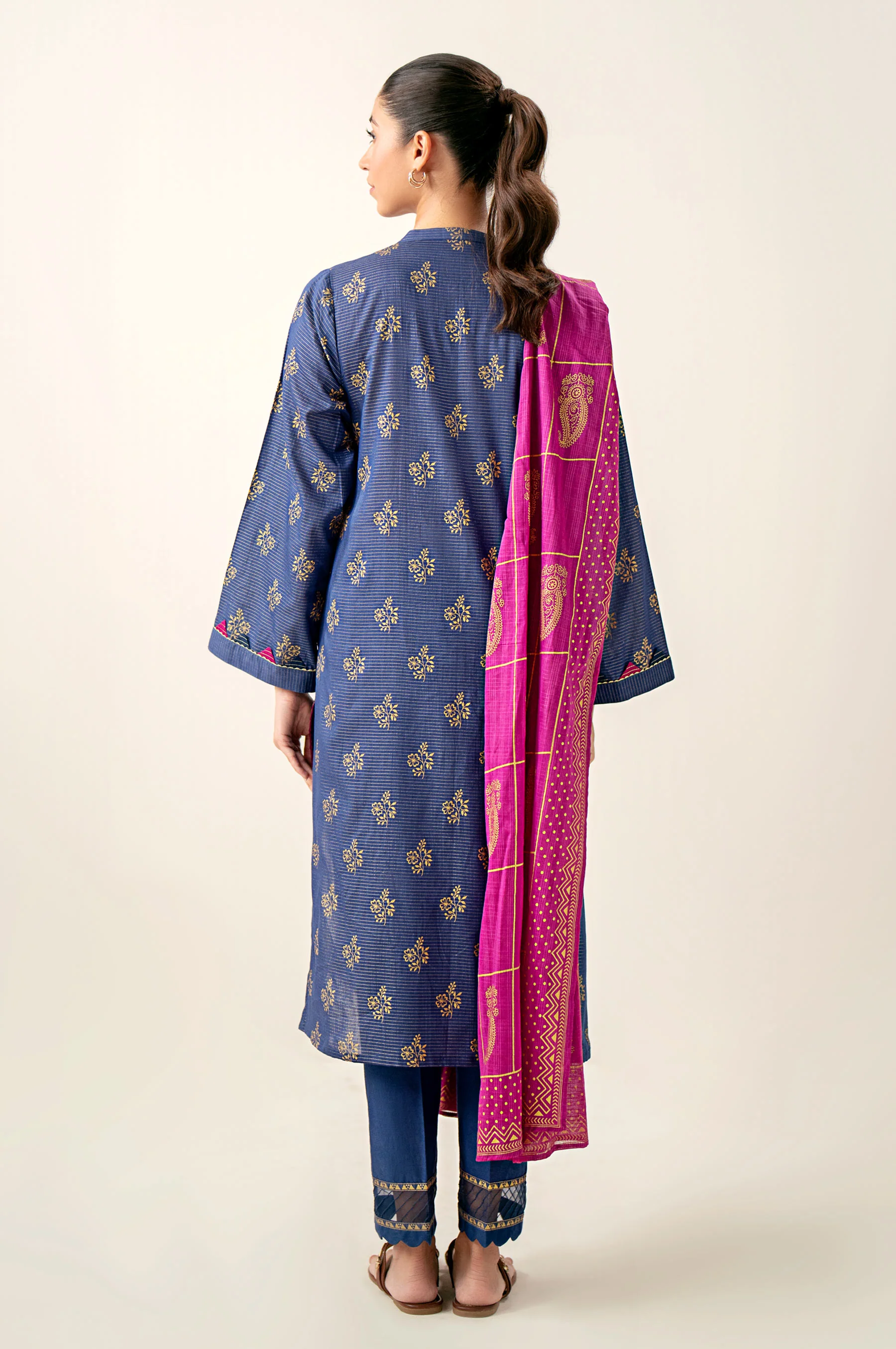 Unstitched 3 Piece Paste Printed Dobby Mysuri Suit - Image 6