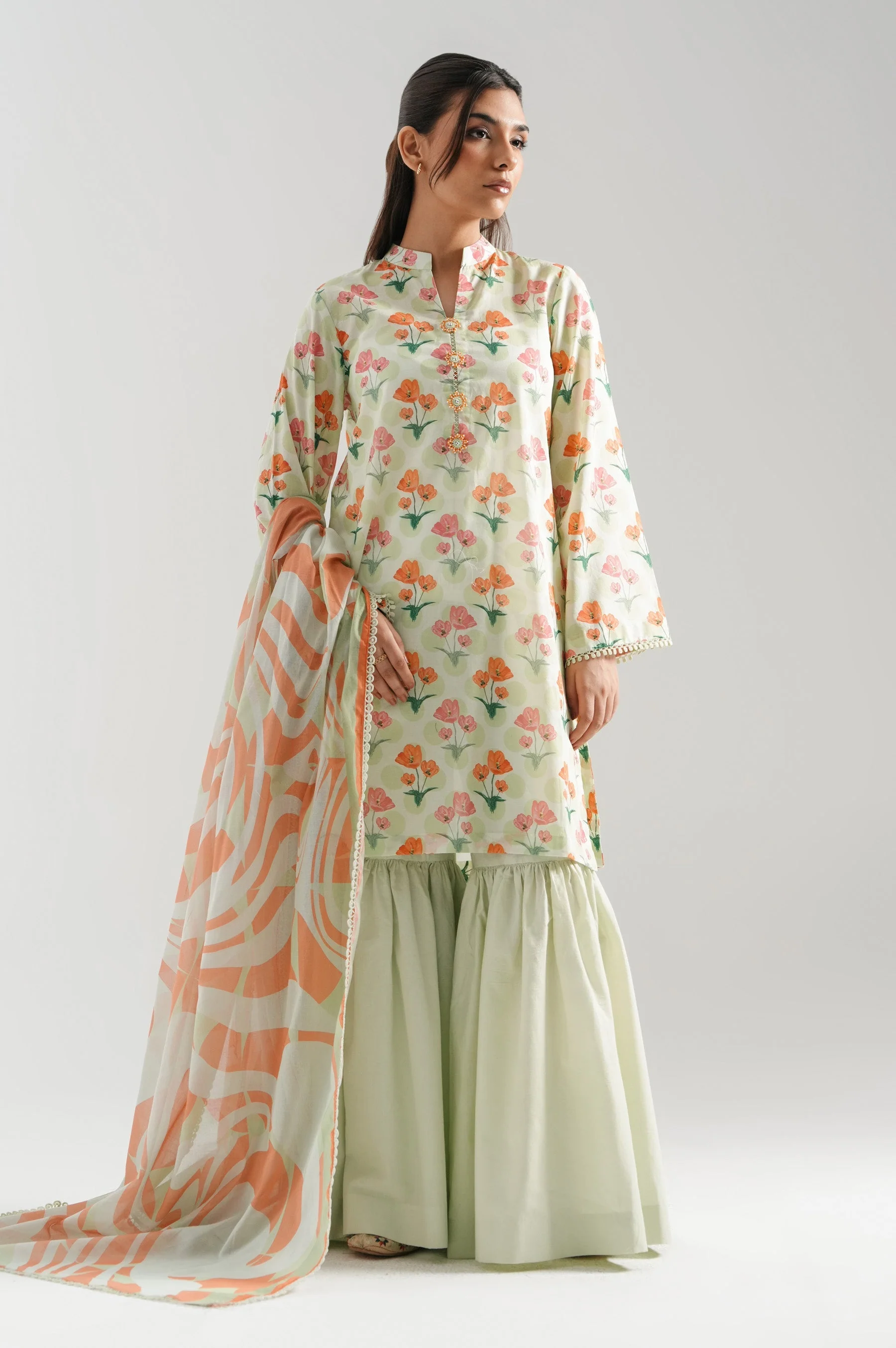 UNSTITCHED PRINTED SUIT - Image 6