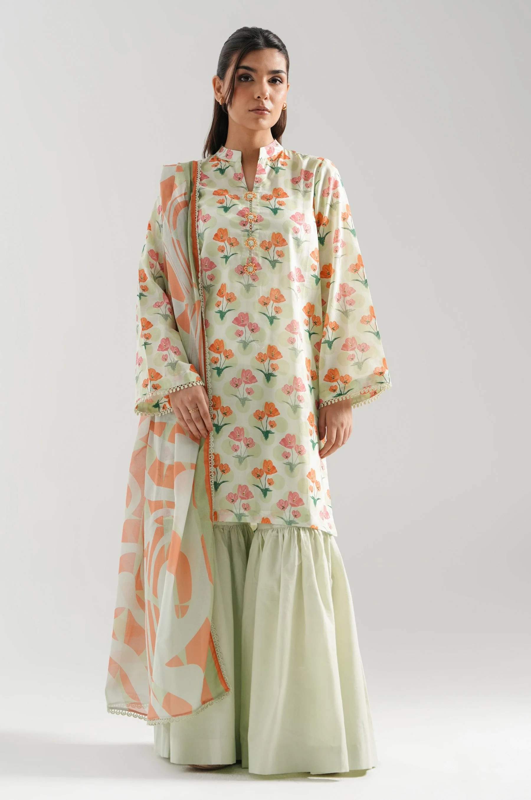 UNSTITCHED PRINTED SUIT - Image 7