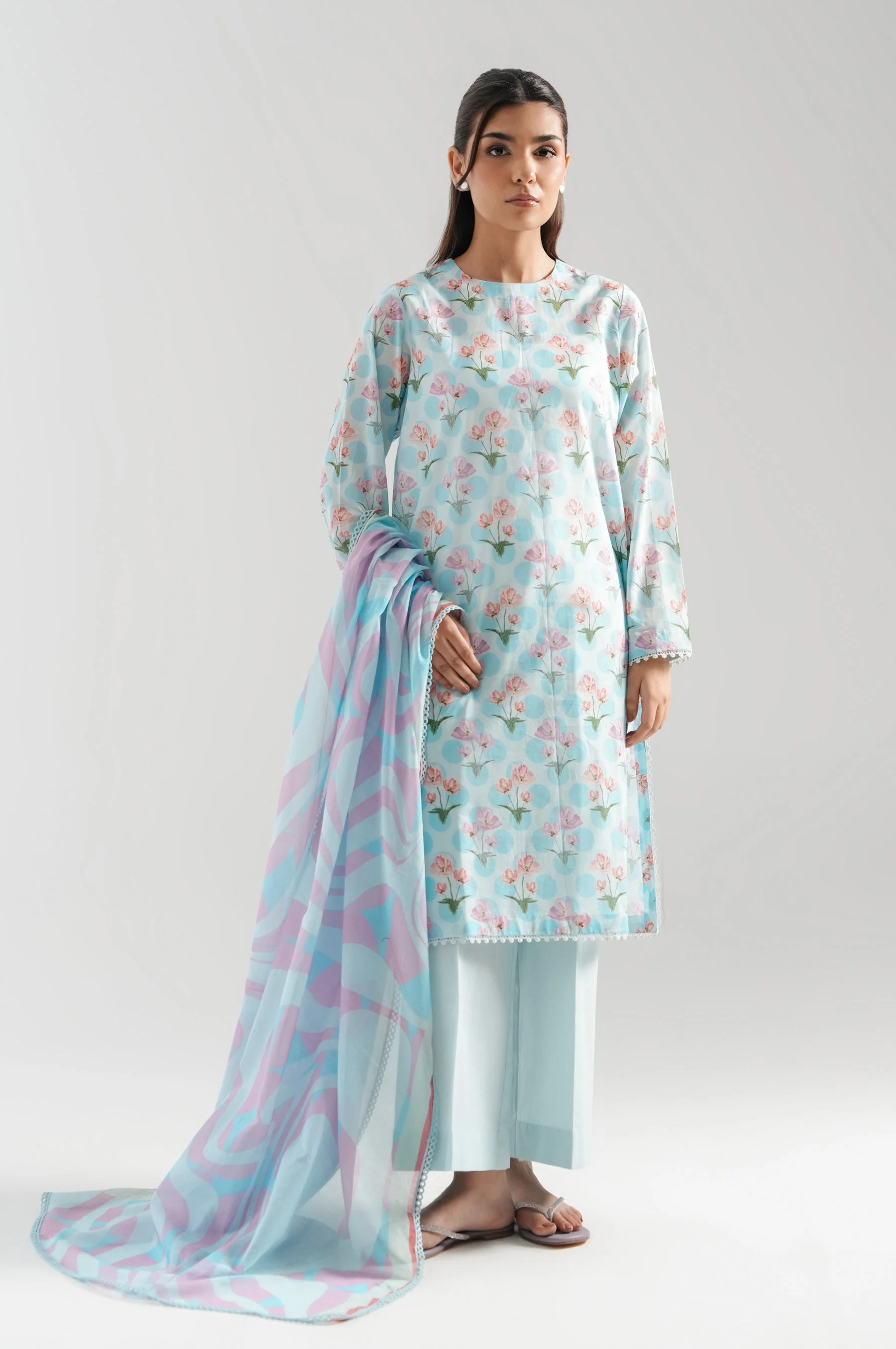 UNSTITCHED PRINTED SUIT - Image 6