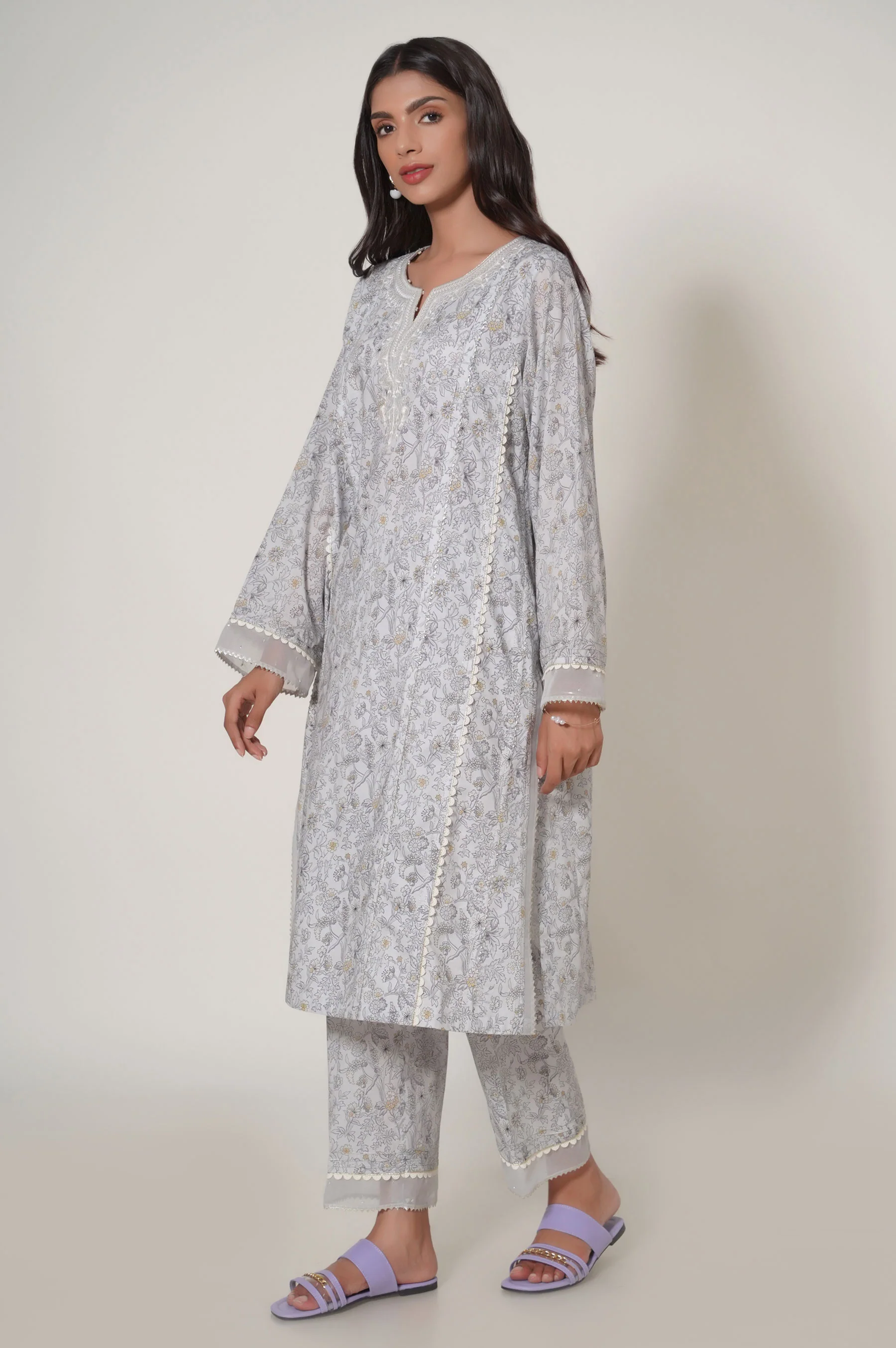 Unstitched 3 Piece Printed Cambric Suit - Image 6