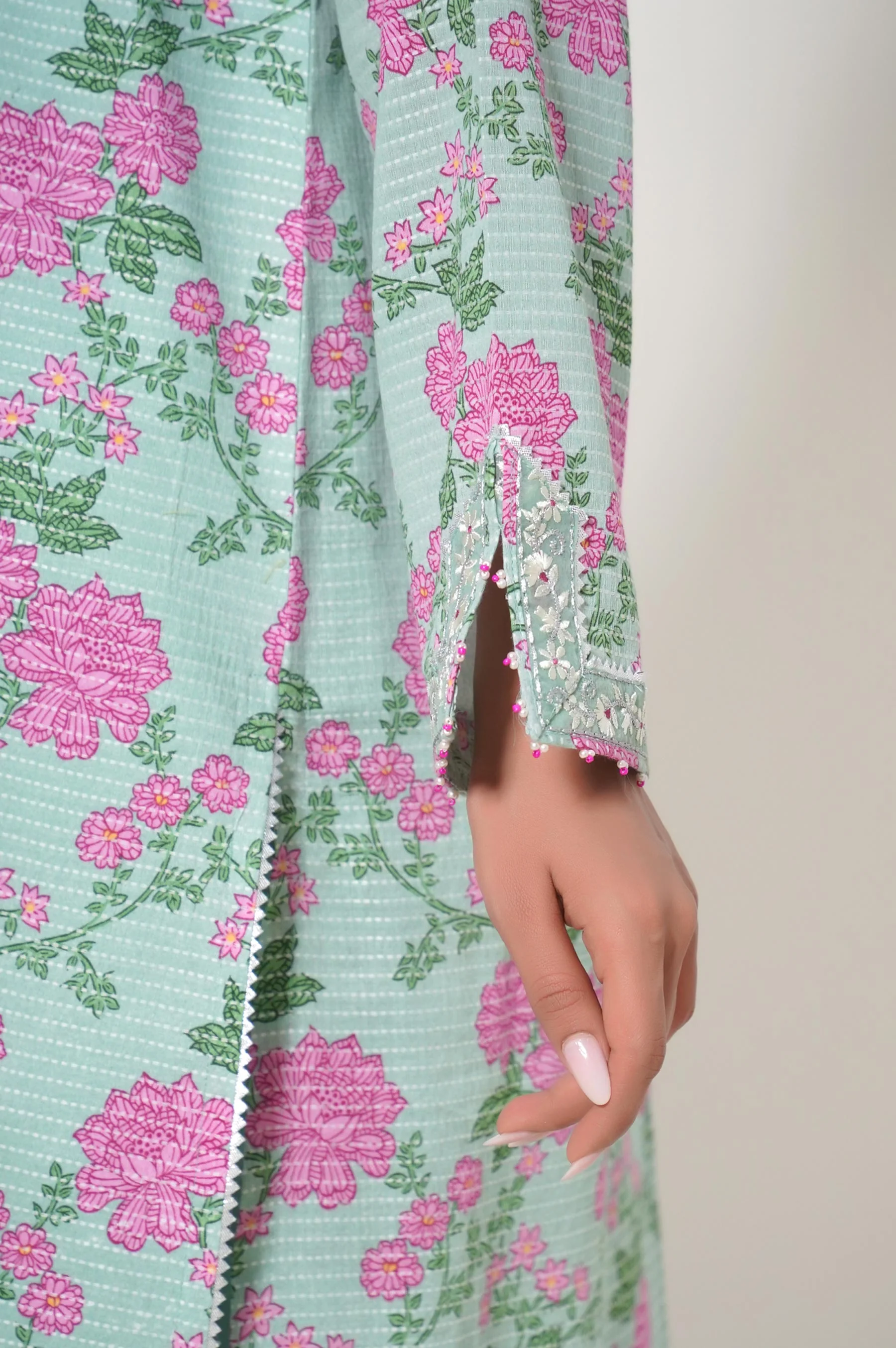 Unstitched 3 Piece Printed Dobby Lawn - Image 5