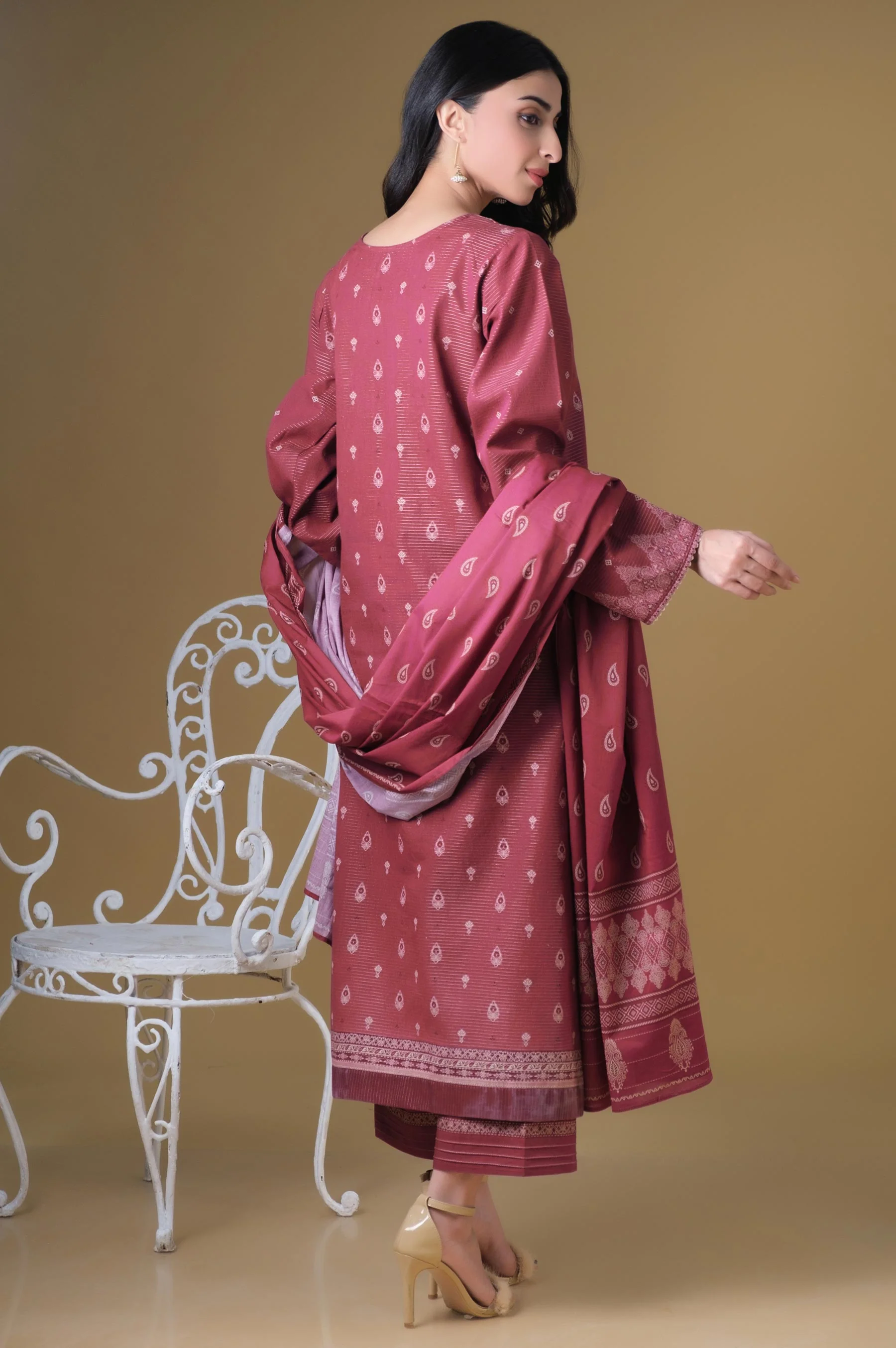 Unstitched 3 Piece Printed Masuri Lawn Suit - Image 2