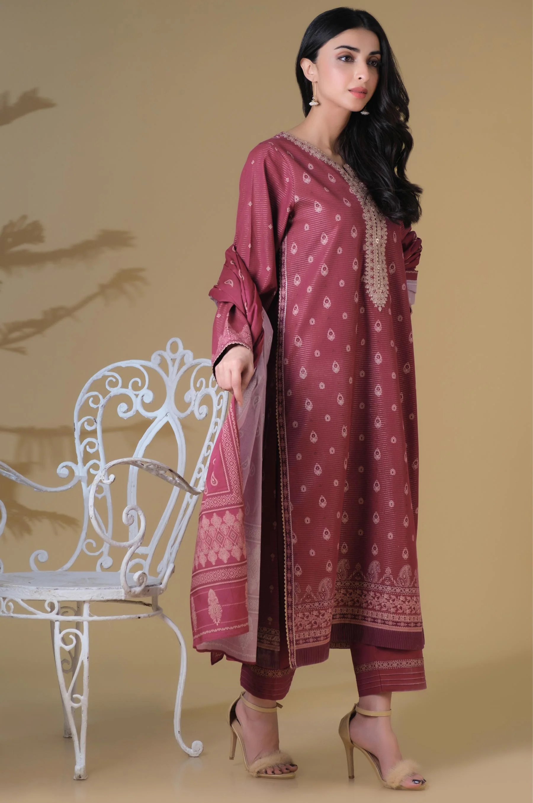 Unstitched 3 Piece Printed Masuri Lawn Suit - Image 4