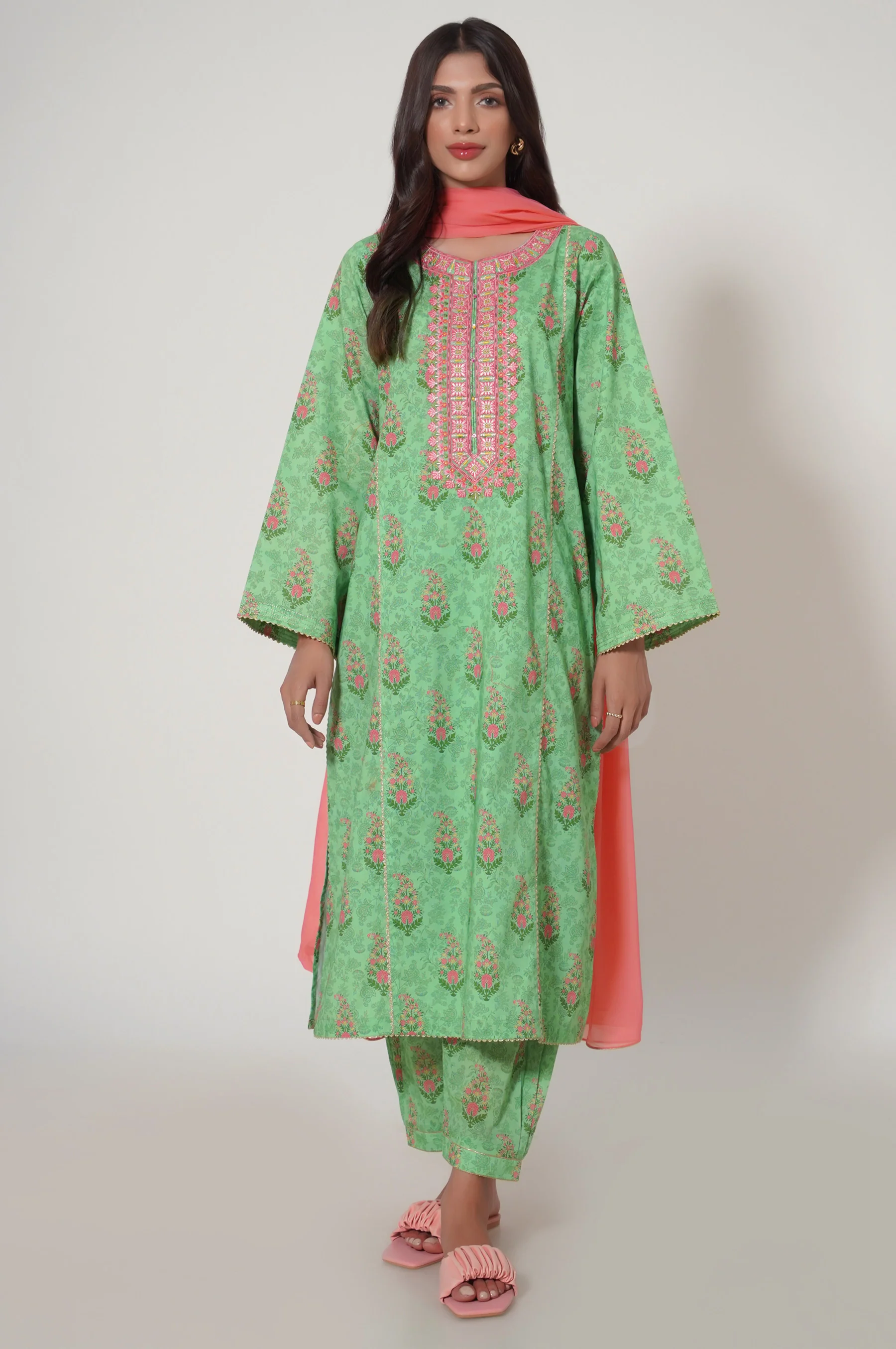Unstitched 3 Piece Printed Lawn Suit