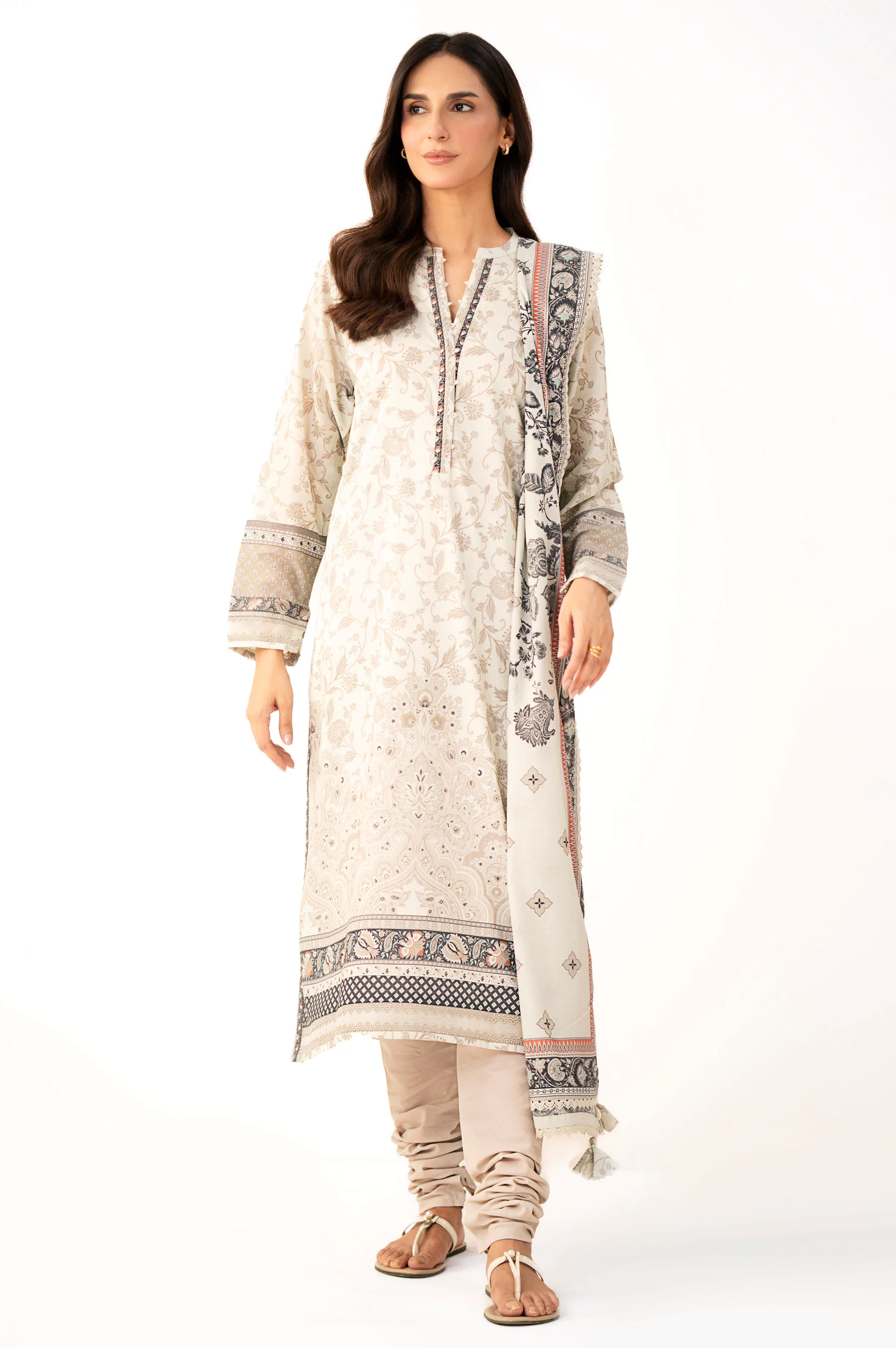 UNSTITCHED PRINTED SUIT - Image 6