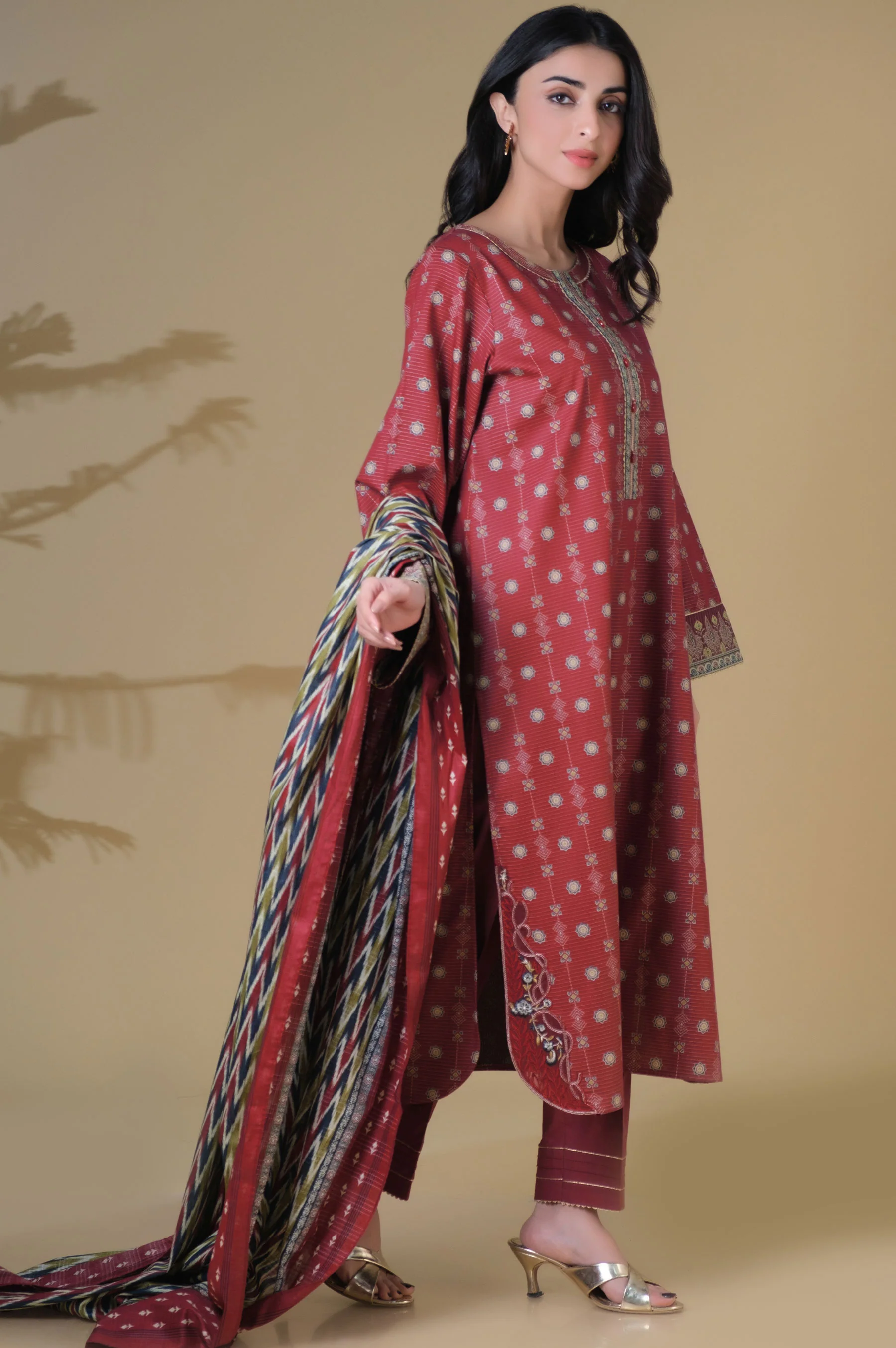 Unstitched 3 Piece Printed Mysuri Lawn Suit - Image 5