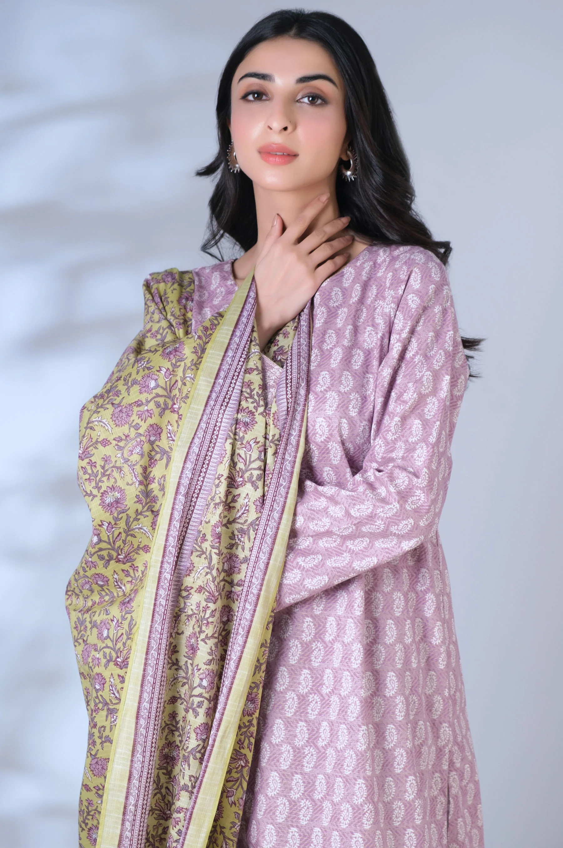 Unstitched 3 Piece Printed Mysuri Lawn Suit - Image 3