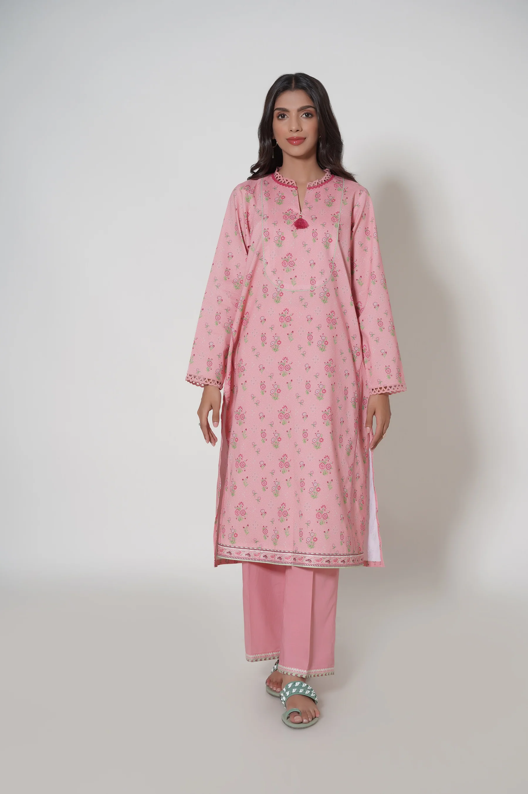 Unstitched 3 Piece Printed Cambric Suit - Image 3