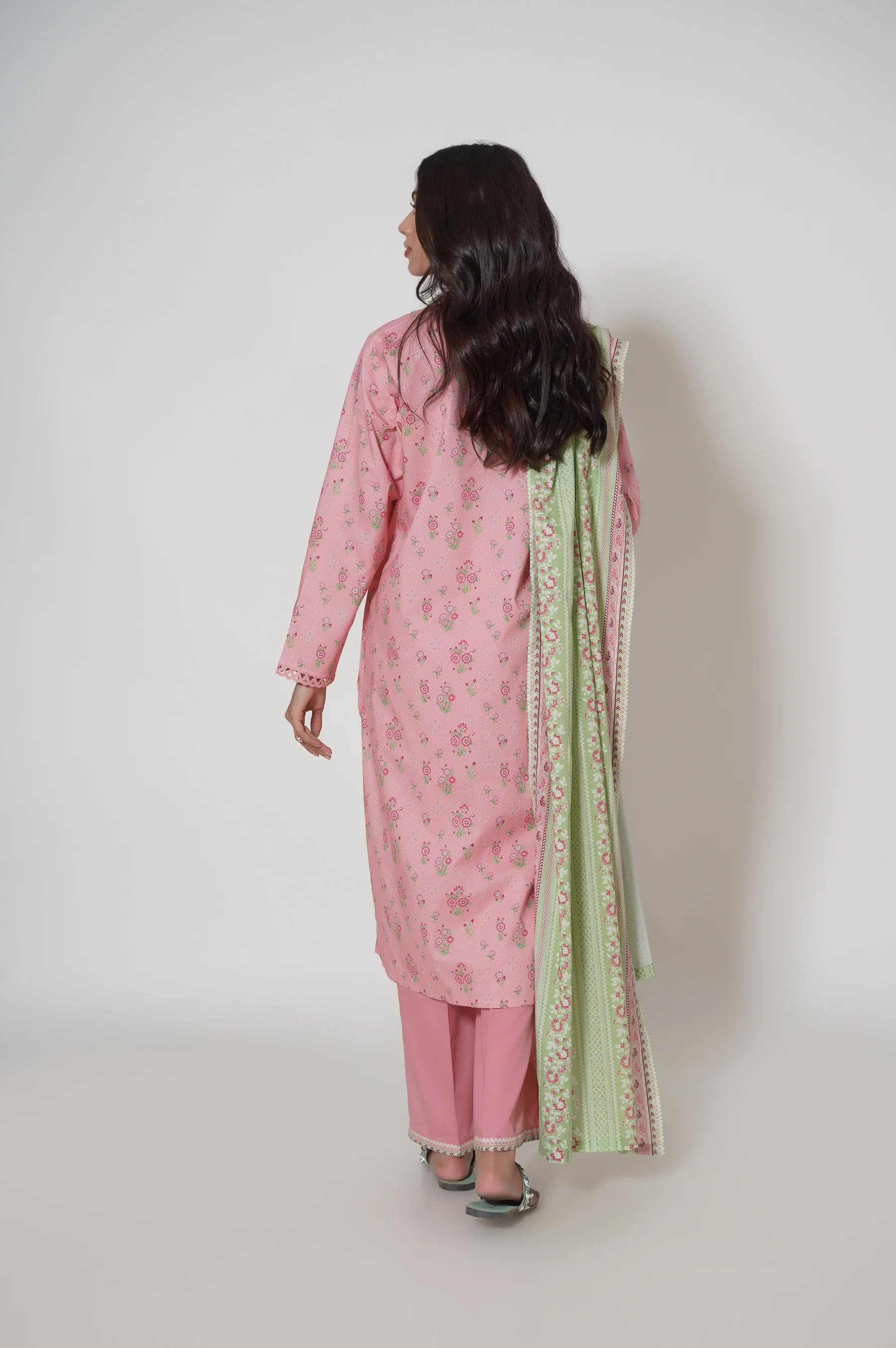 Unstitched 3 Piece Printed Cambric Suit - Image 4