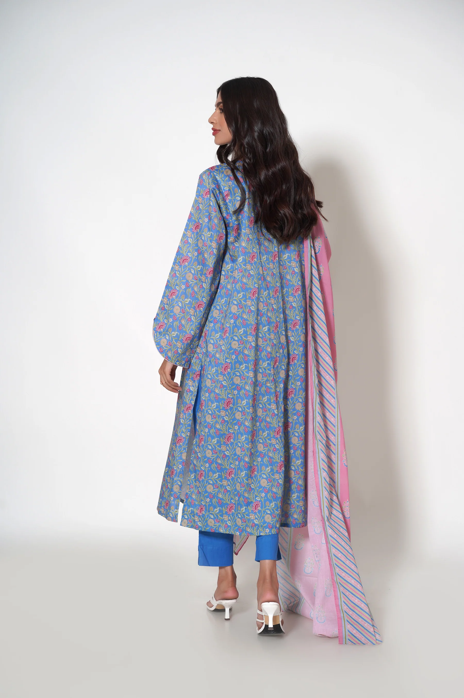 Unstitched 3 Piece Printed Cambric Suit - Image 2