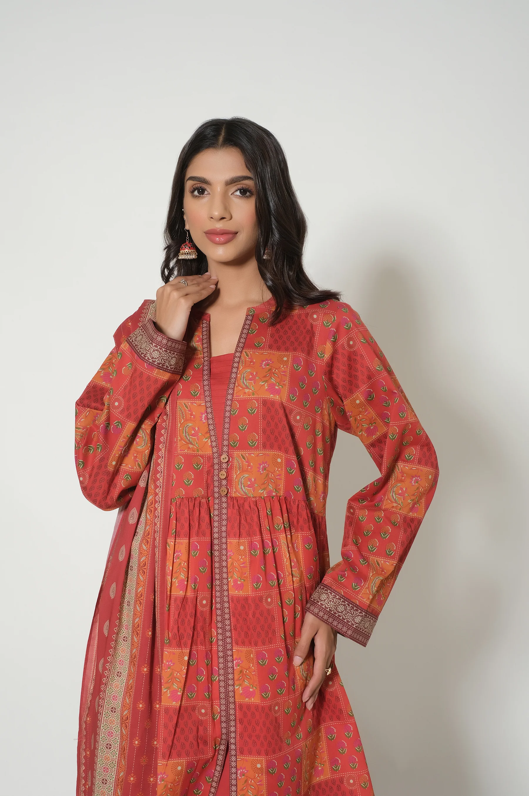 Unstitched 3 Piece Printed Cambric Suit - Image 2