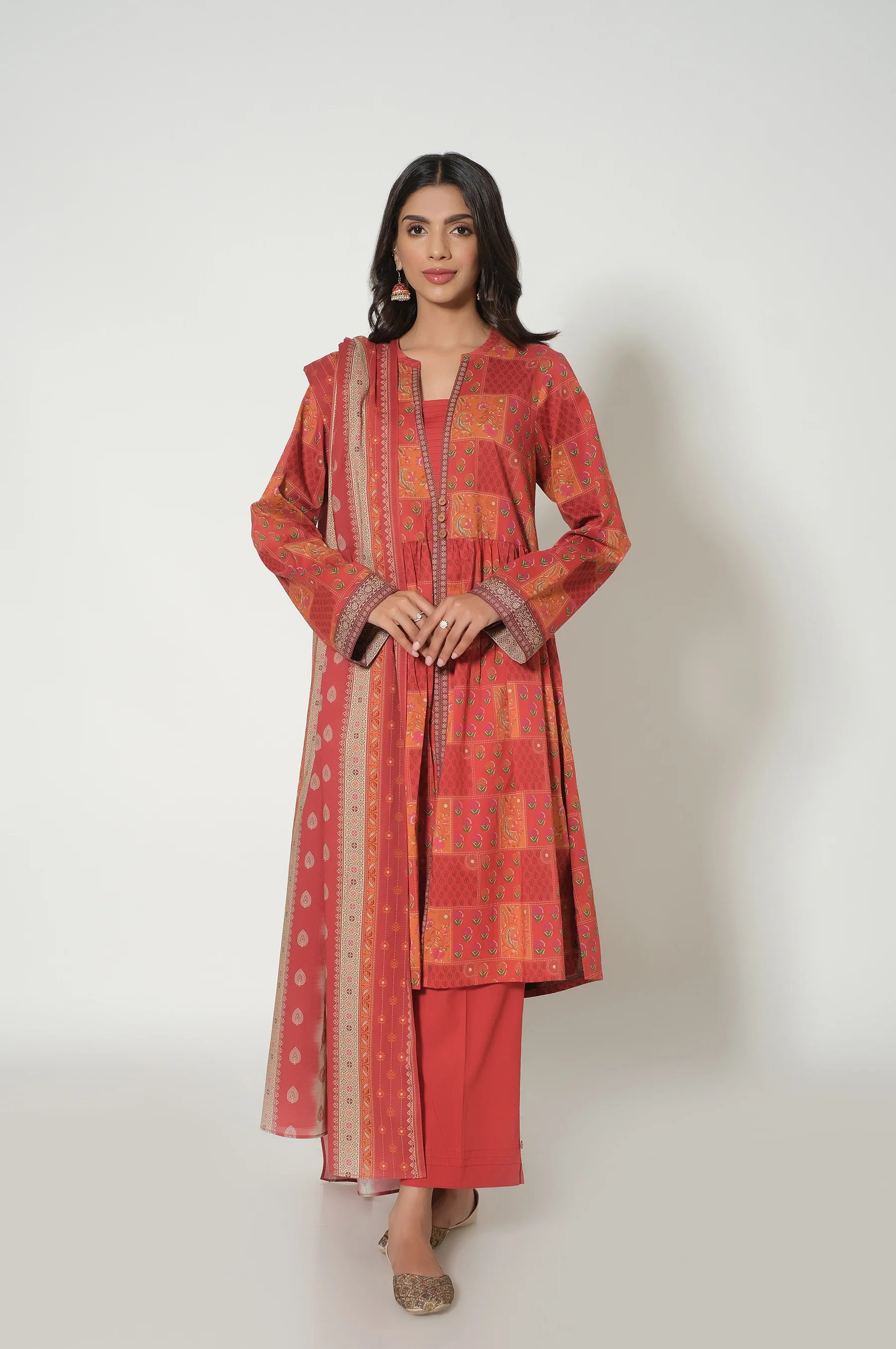 Unstitched 3 Piece Printed Cambric Suit - Image 5