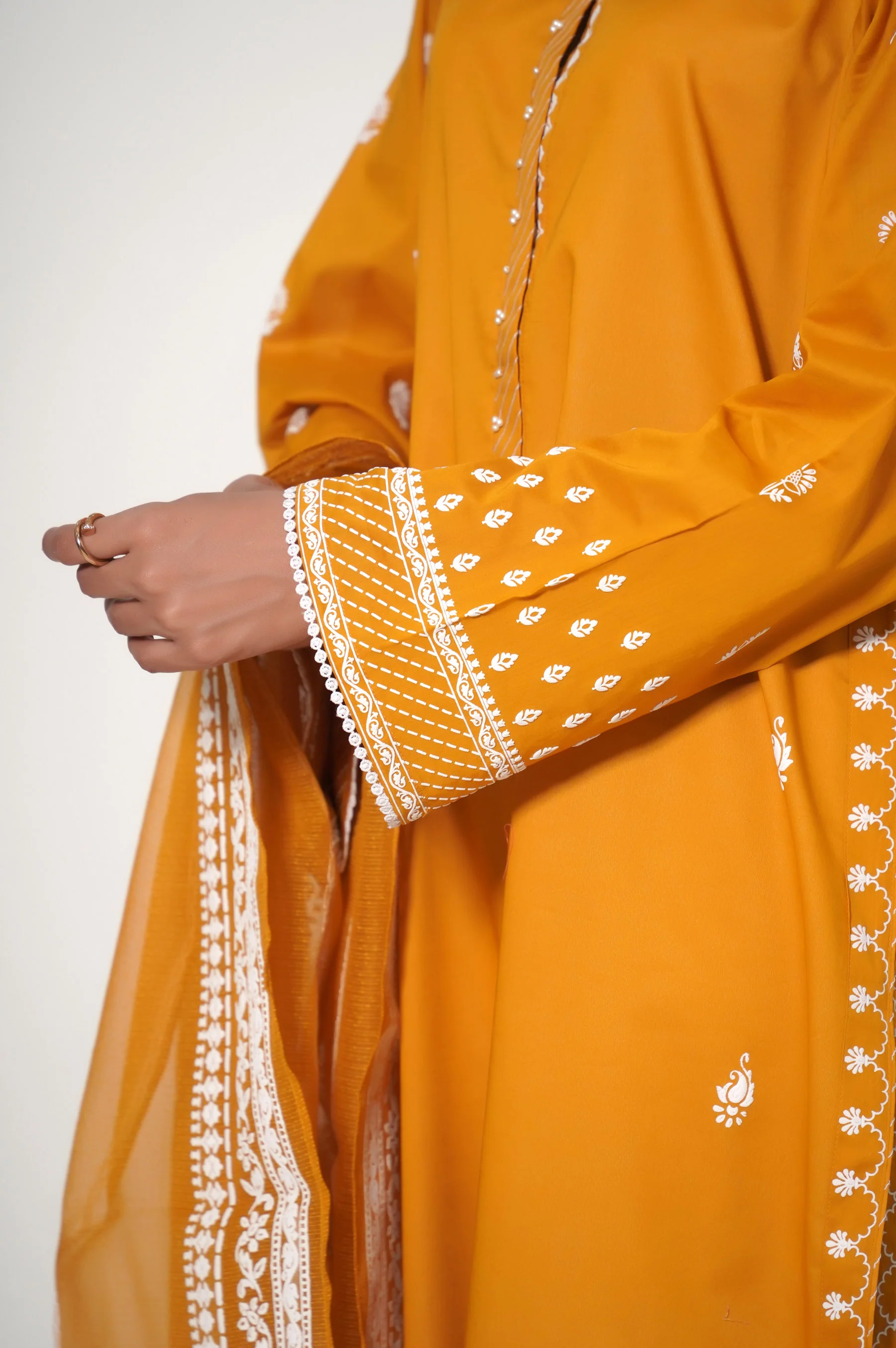 Unstitched 3 Piece Puff Printed Cambric Suit - Image 3