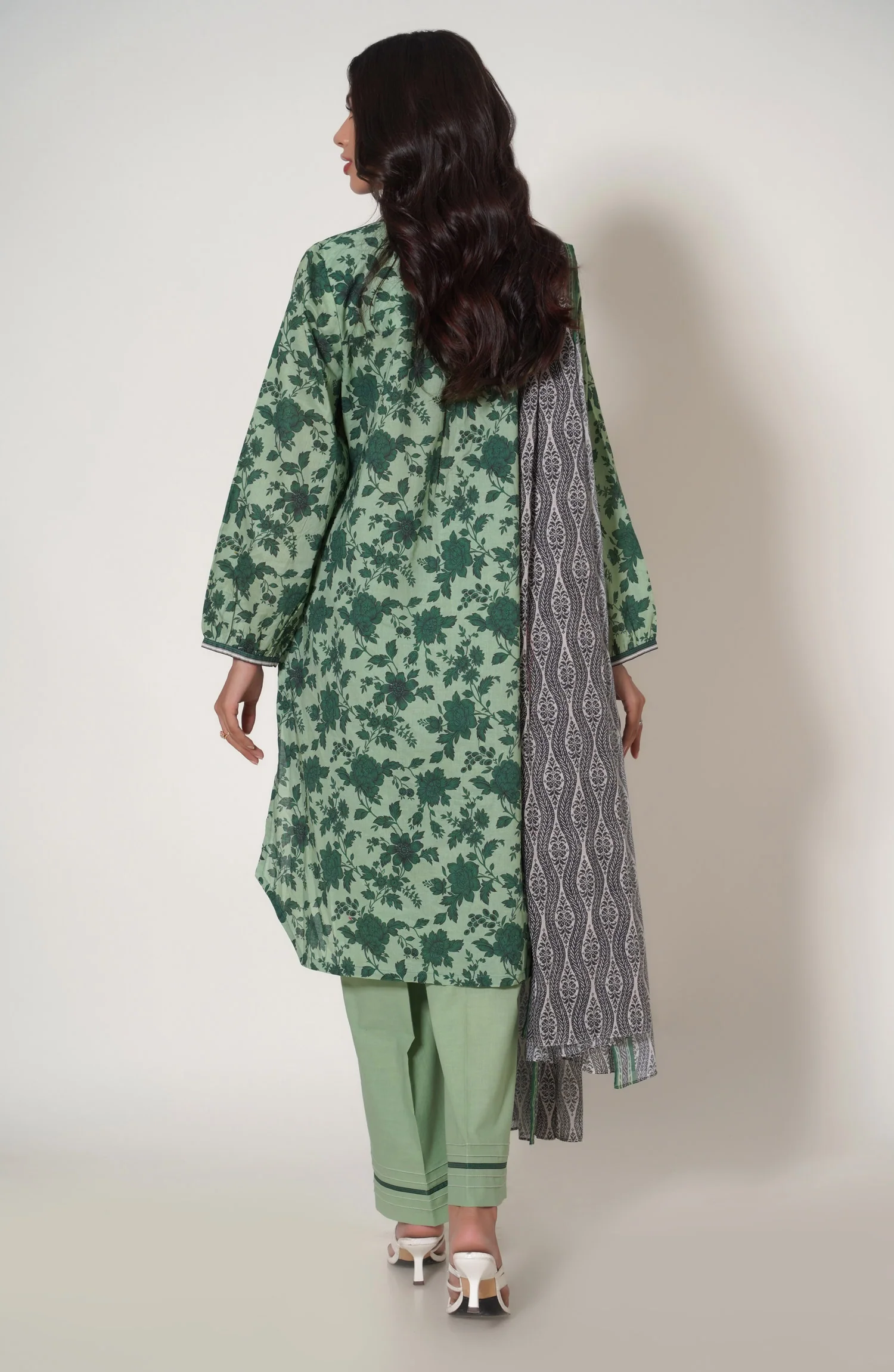 Unstitched 3 Piece Printed Mysuri Lawn Suit - Image 2