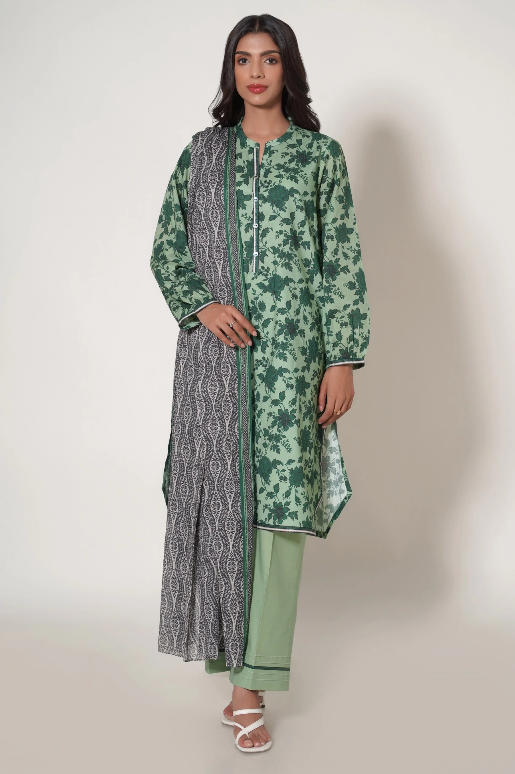 Unstitched 3 Piece Printed Mysuri Lawn Suit - Image 5