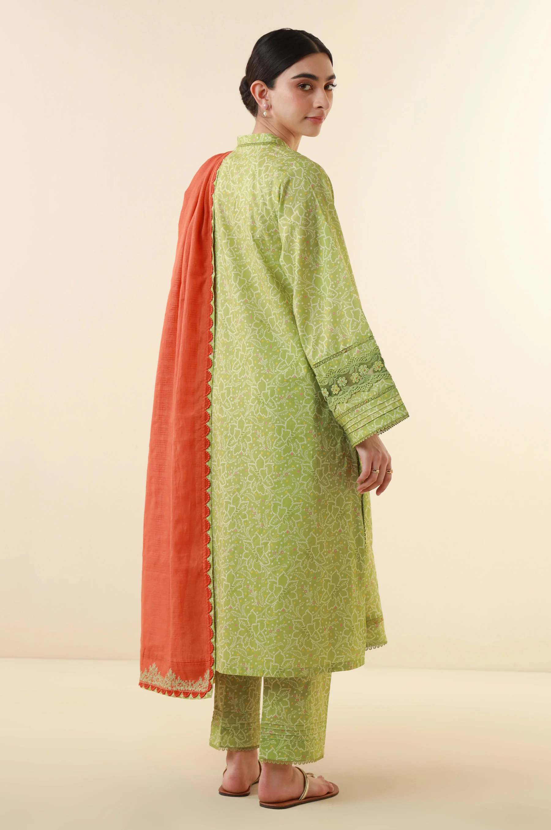 Unstitched 3 Piece Printed Lawn Suit - Image 2