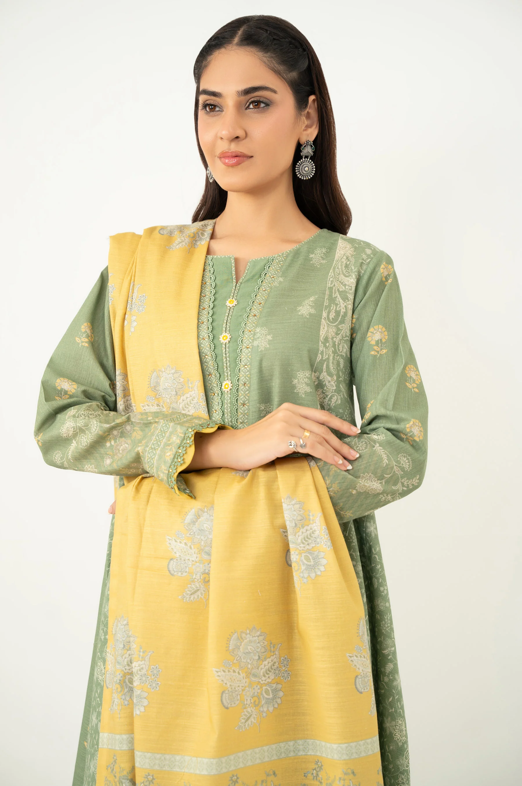 UNSTITCHED PRINTED SUIT - Image 2