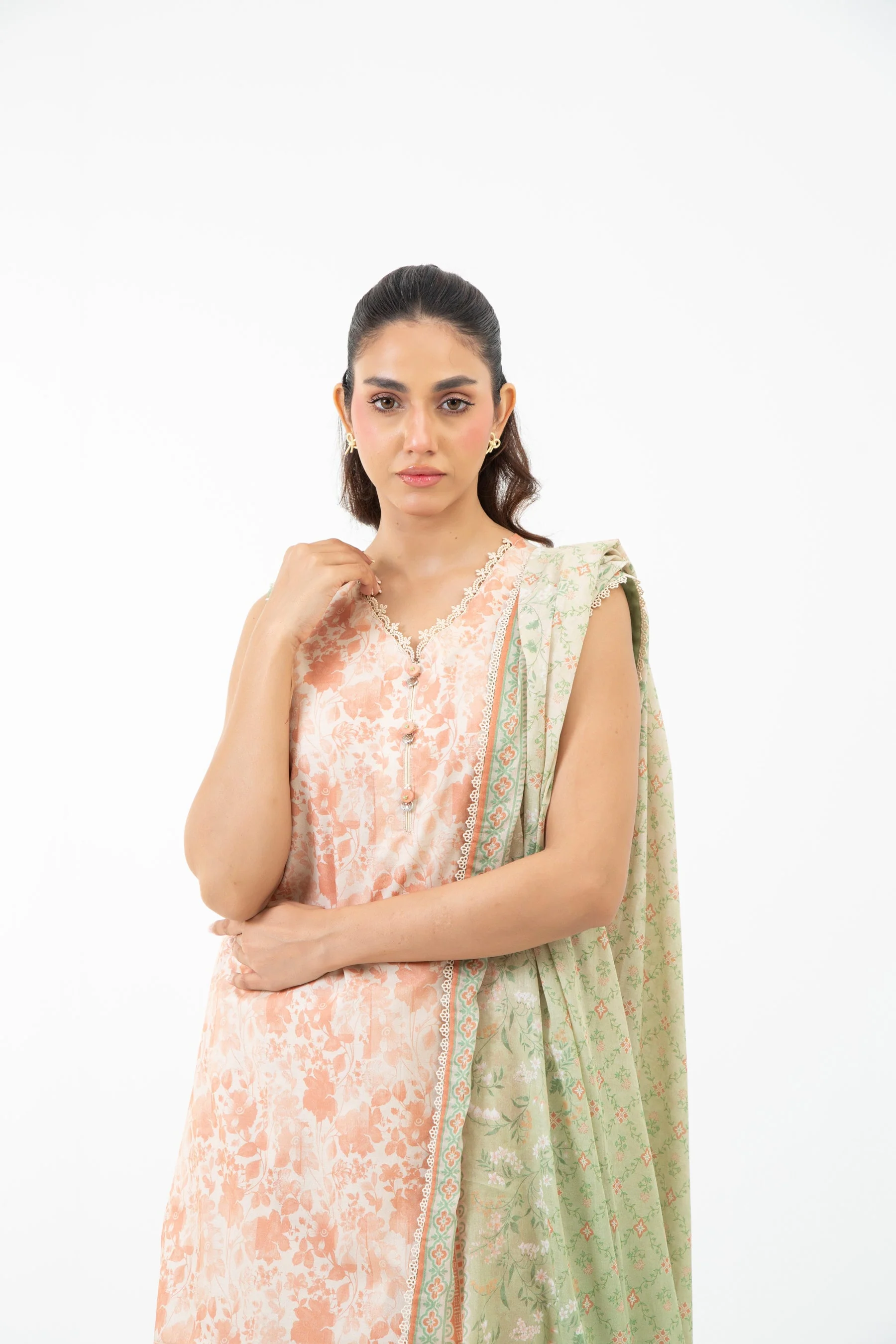 PRINTED CAMBRIC UNSTITCHED 3 PIECE SUIT - Image 6