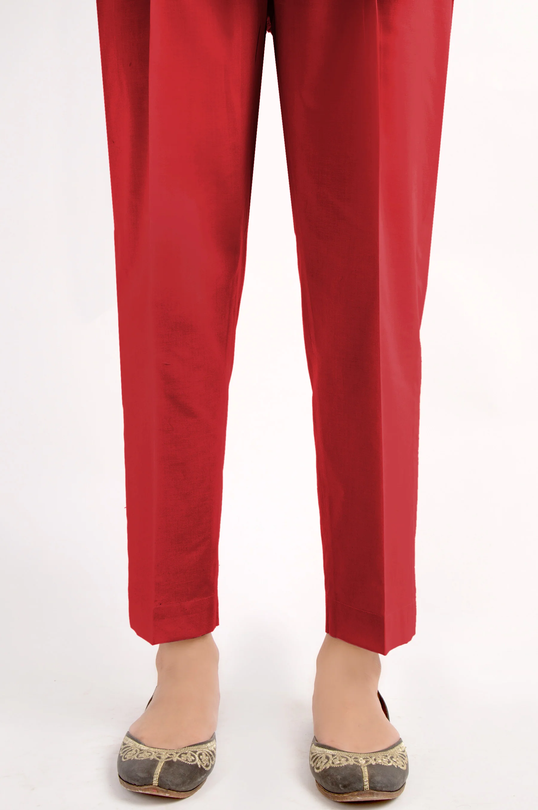 Unstitched Cambric Bottom - Red