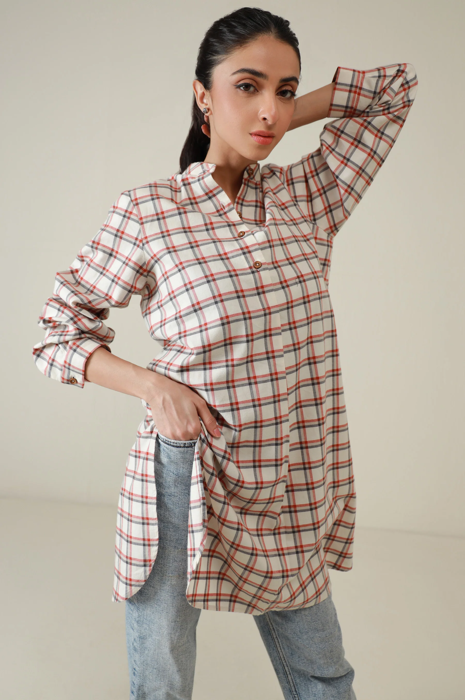 Western Top - Red/White - Image 2