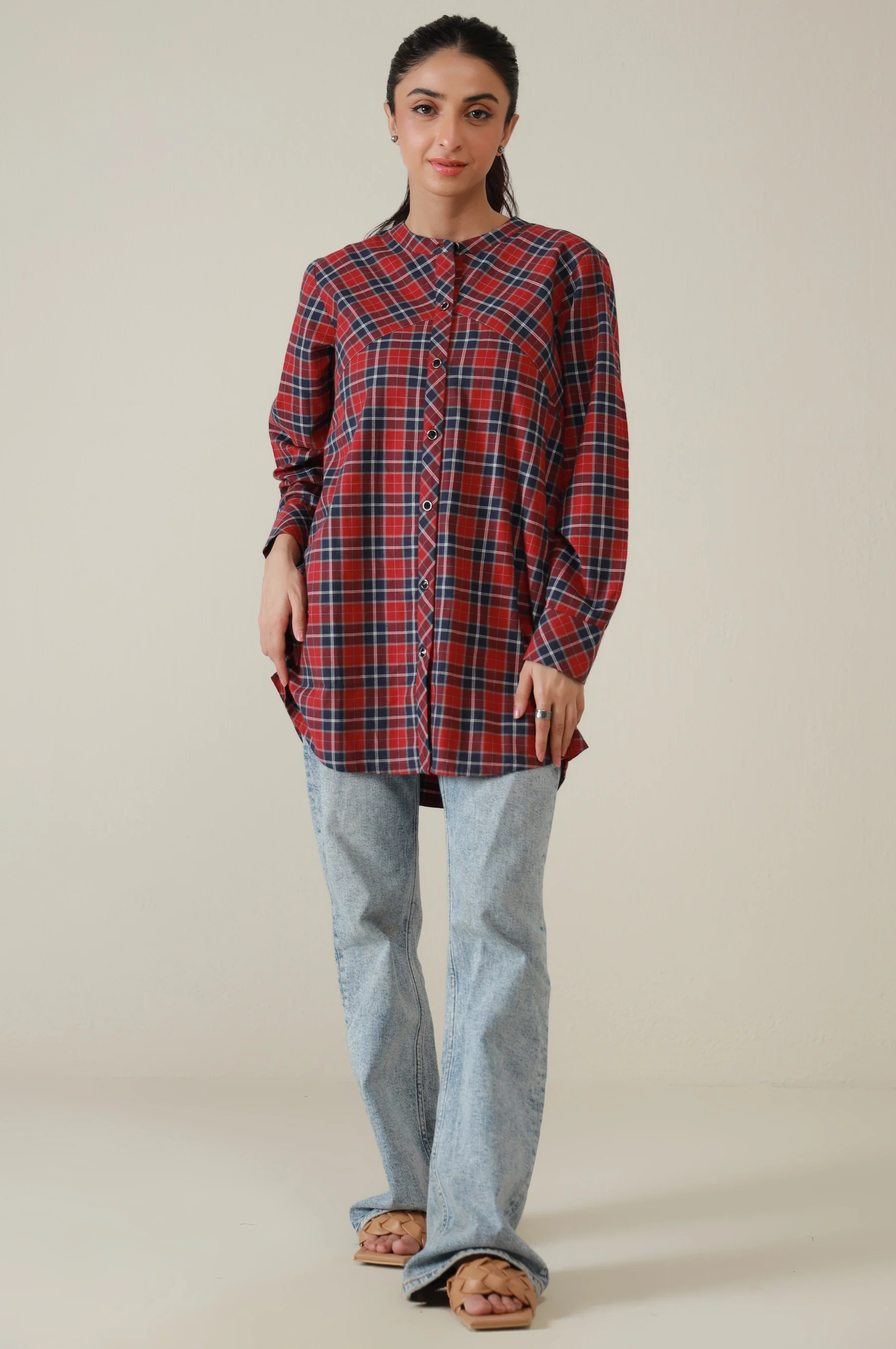 Western Top - Red/Blue - Image 4