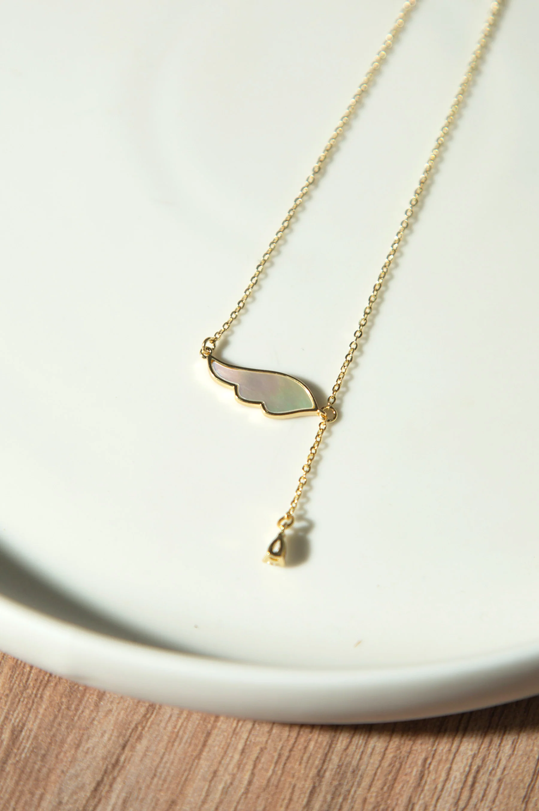 White CZ Pearl Locket With Chain - Image 3