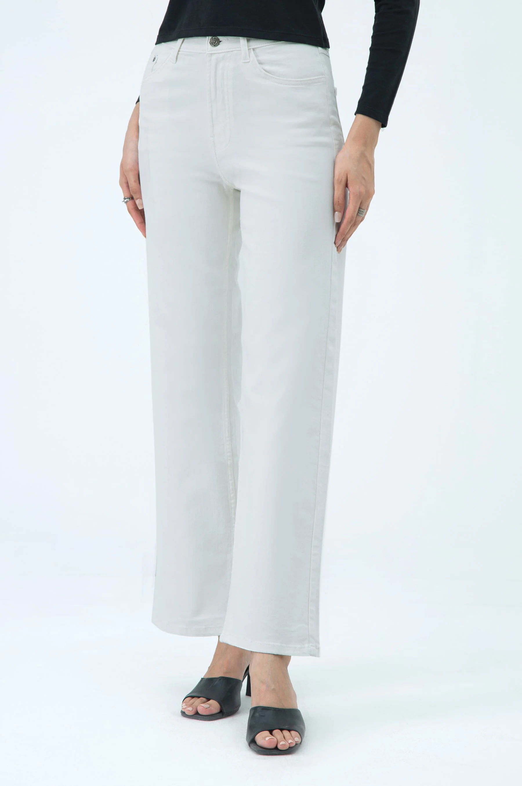 WIDE LEG DENIM PANTS (FACTORY E-OUTLET)