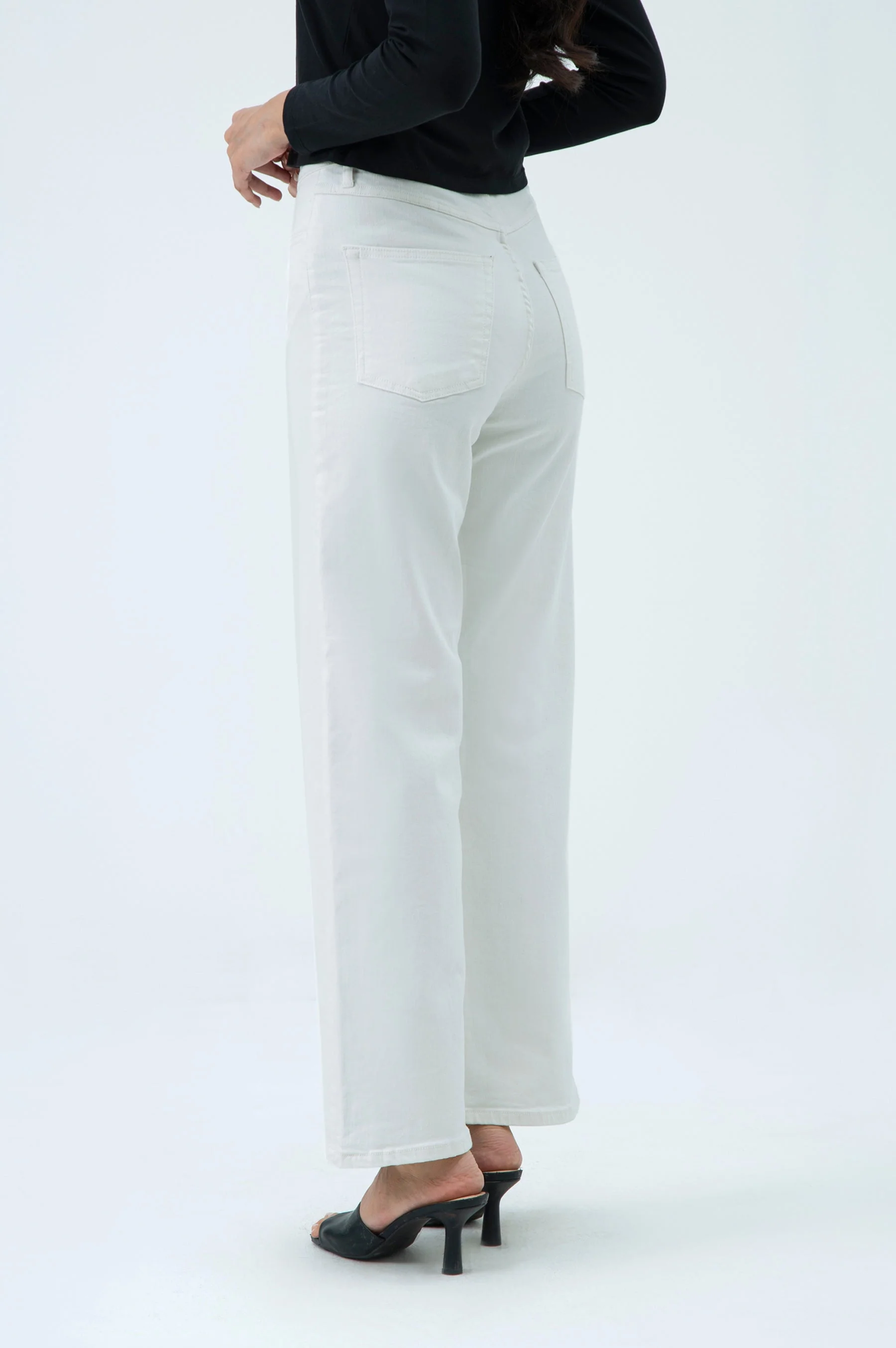 WIDE LEG DENIM PANTS (FACTORY E-OUTLET) - Image 4
