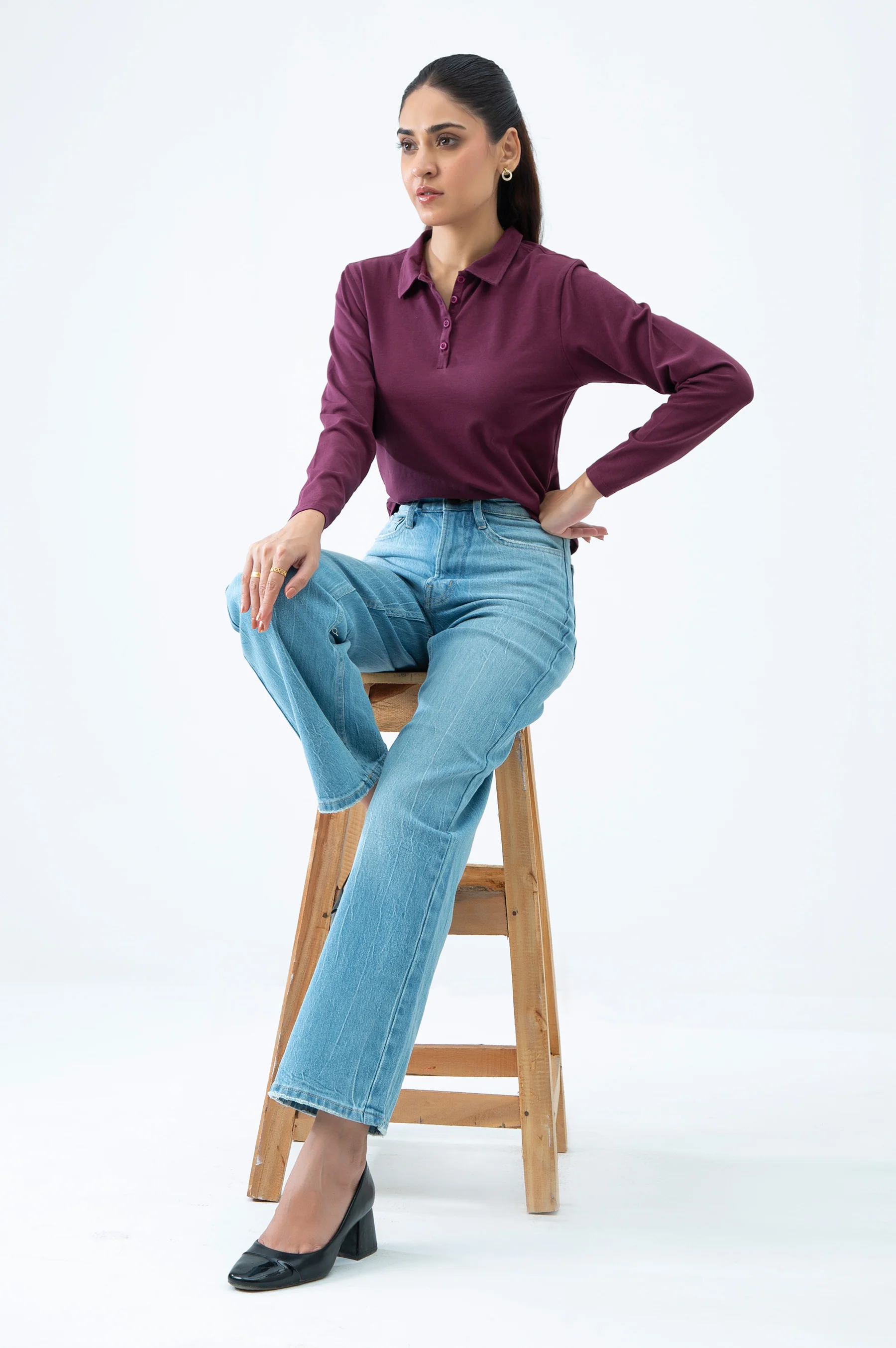 WIDE LEG DENIM PANTS - Image 3