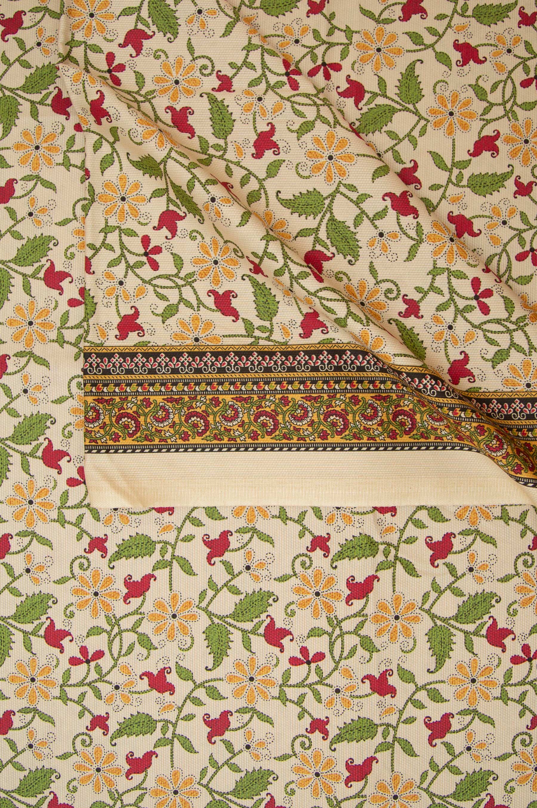 Printed Cottel Dupatta - Off White - Image 4