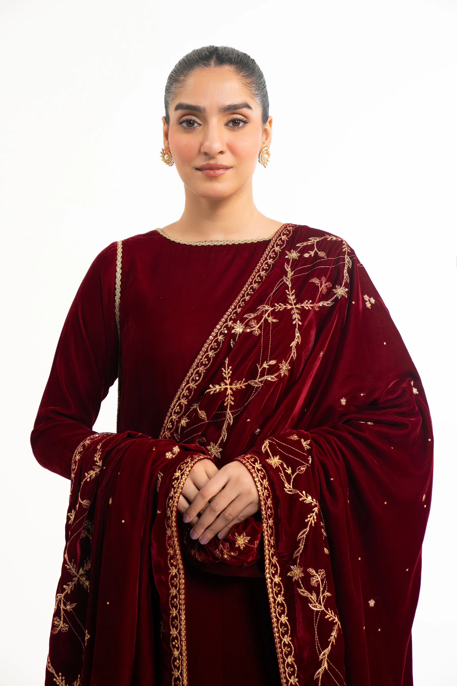 EMBROIDERED VELVET SHAWL - Image 5