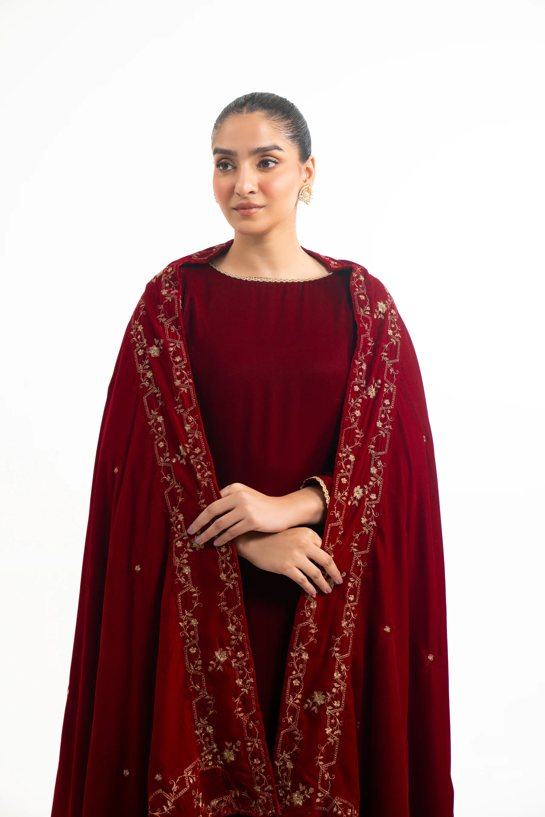 EMBROIDERED VELVET SHAWL - Image 5