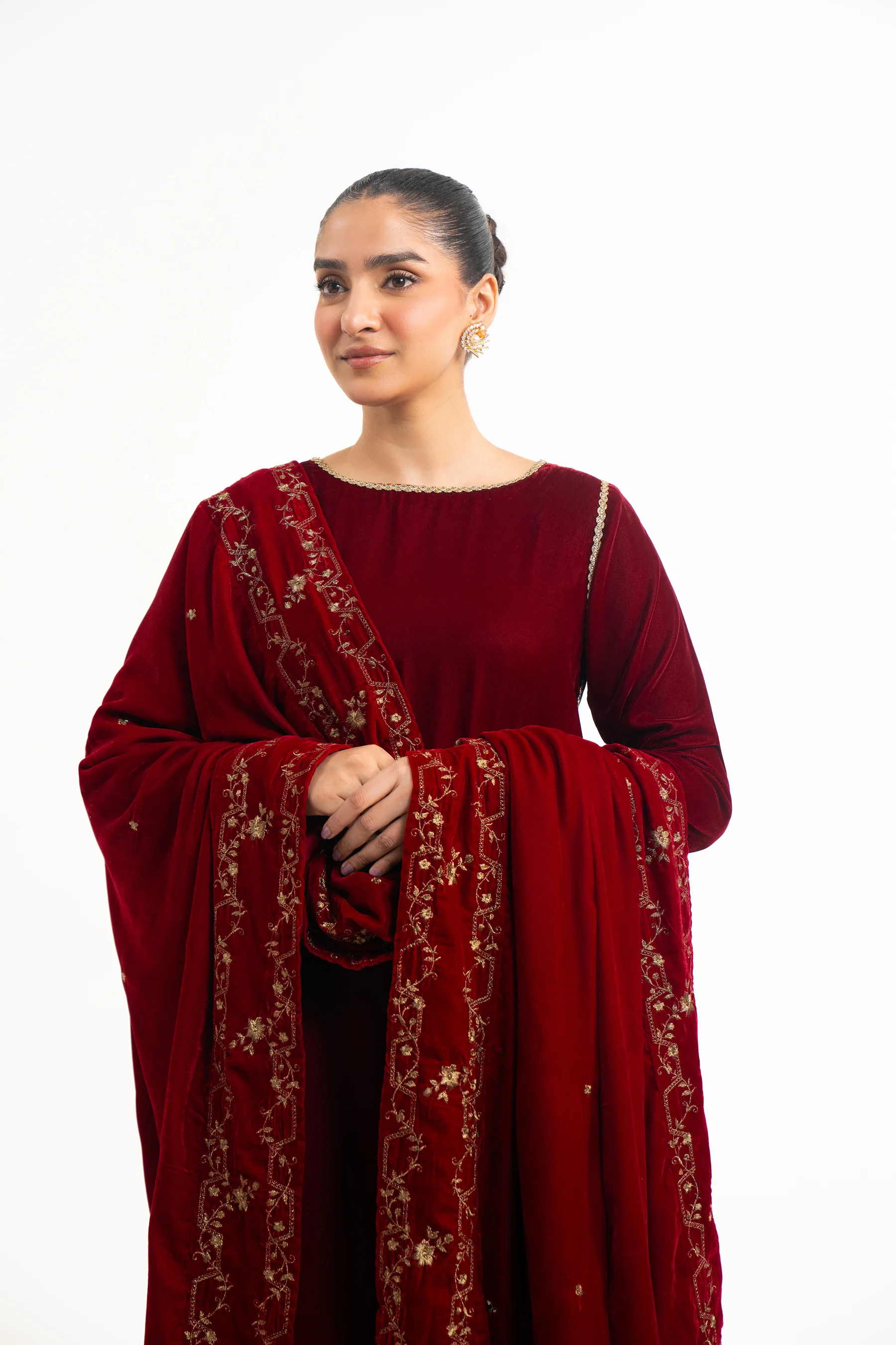 EMBROIDERED VELVET SHAWL - Image 6