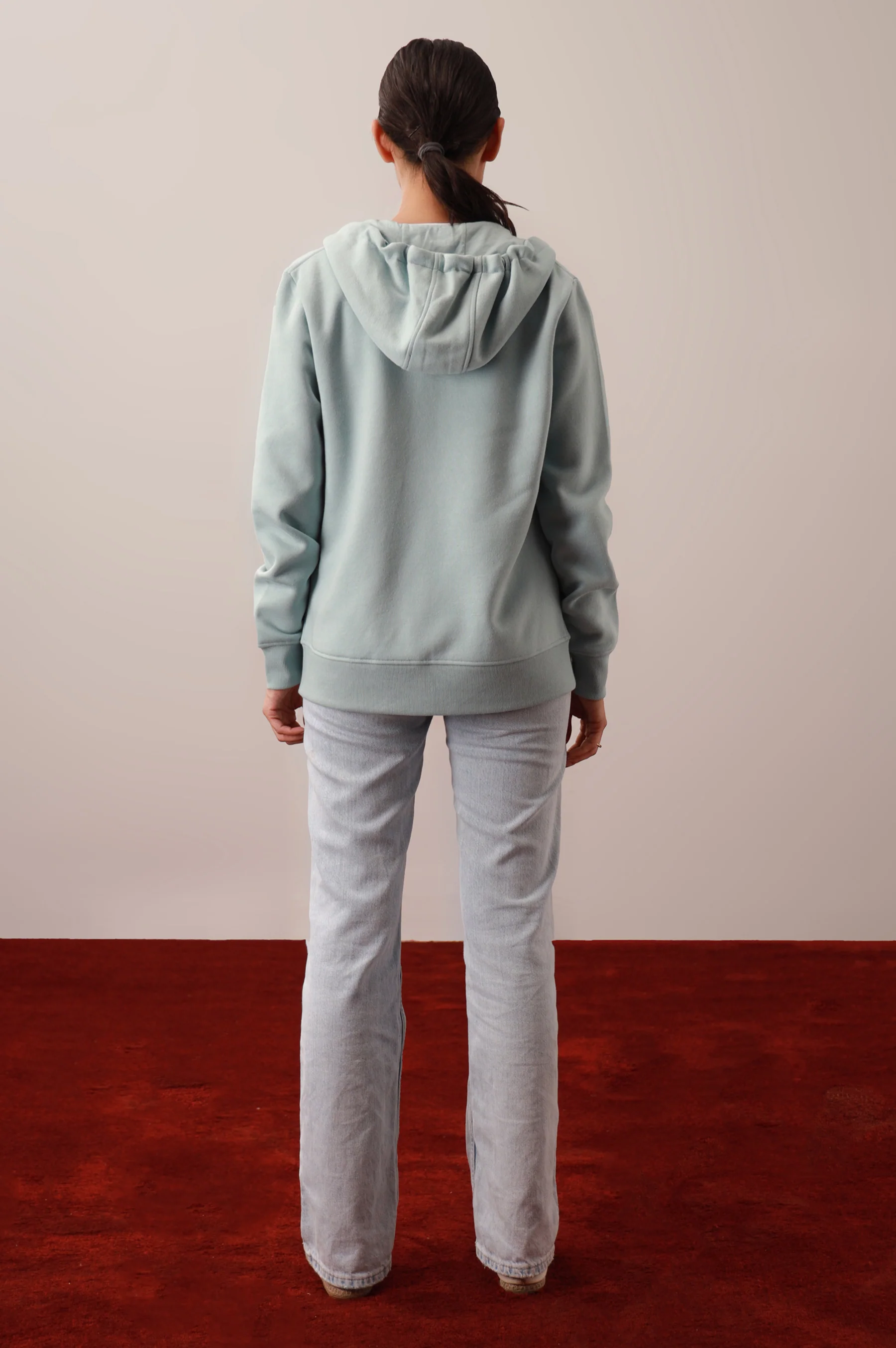 Light Blue Zipper Hoodie - Image 5