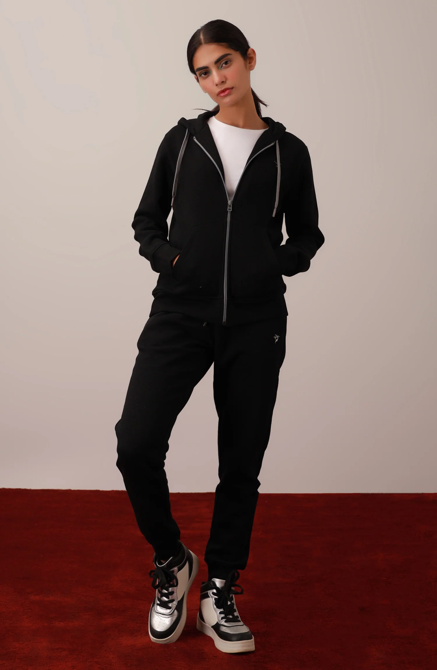 Black Zipper Hoodie