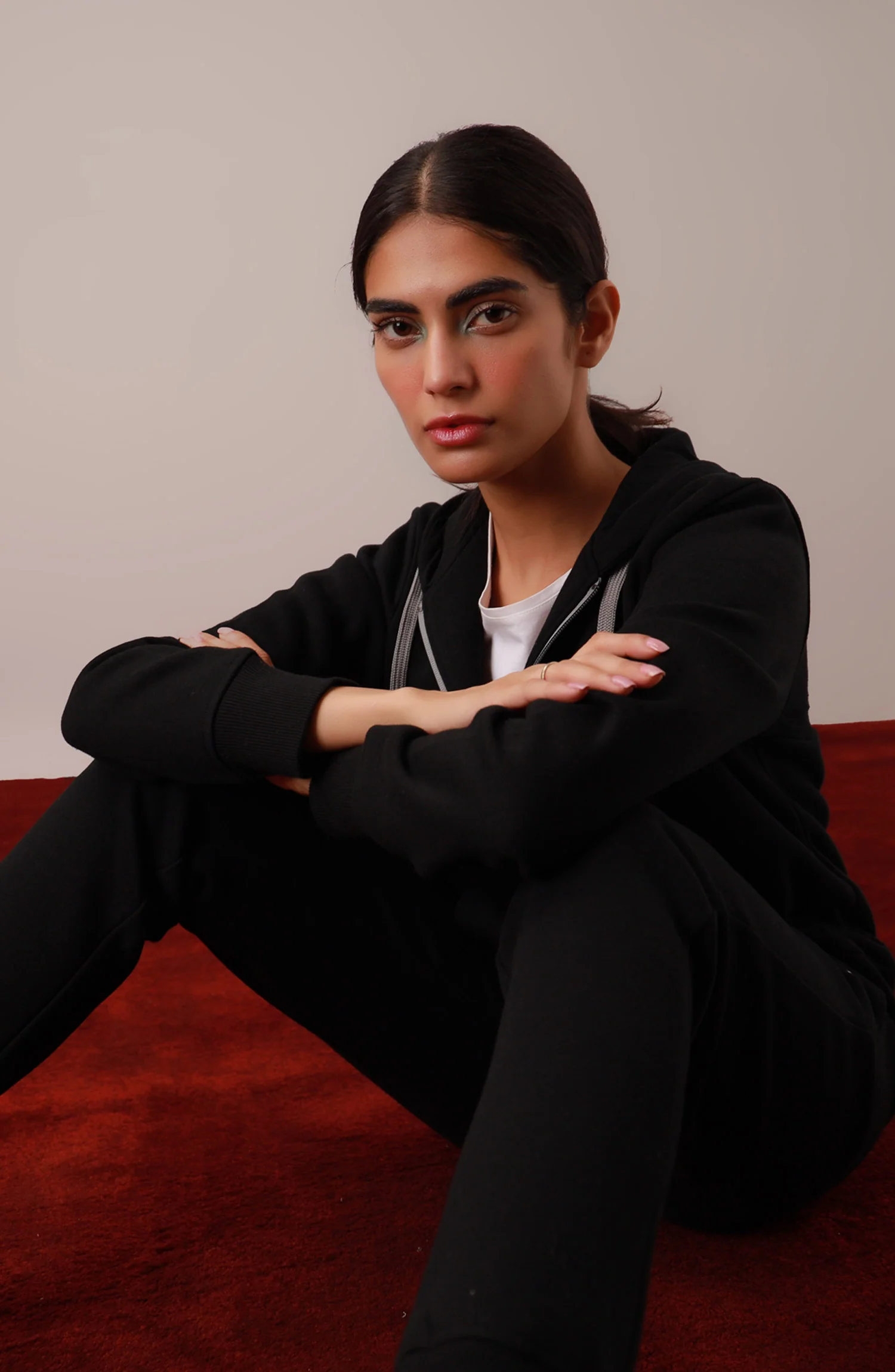 Black Zipper Hoodie - Image 2
