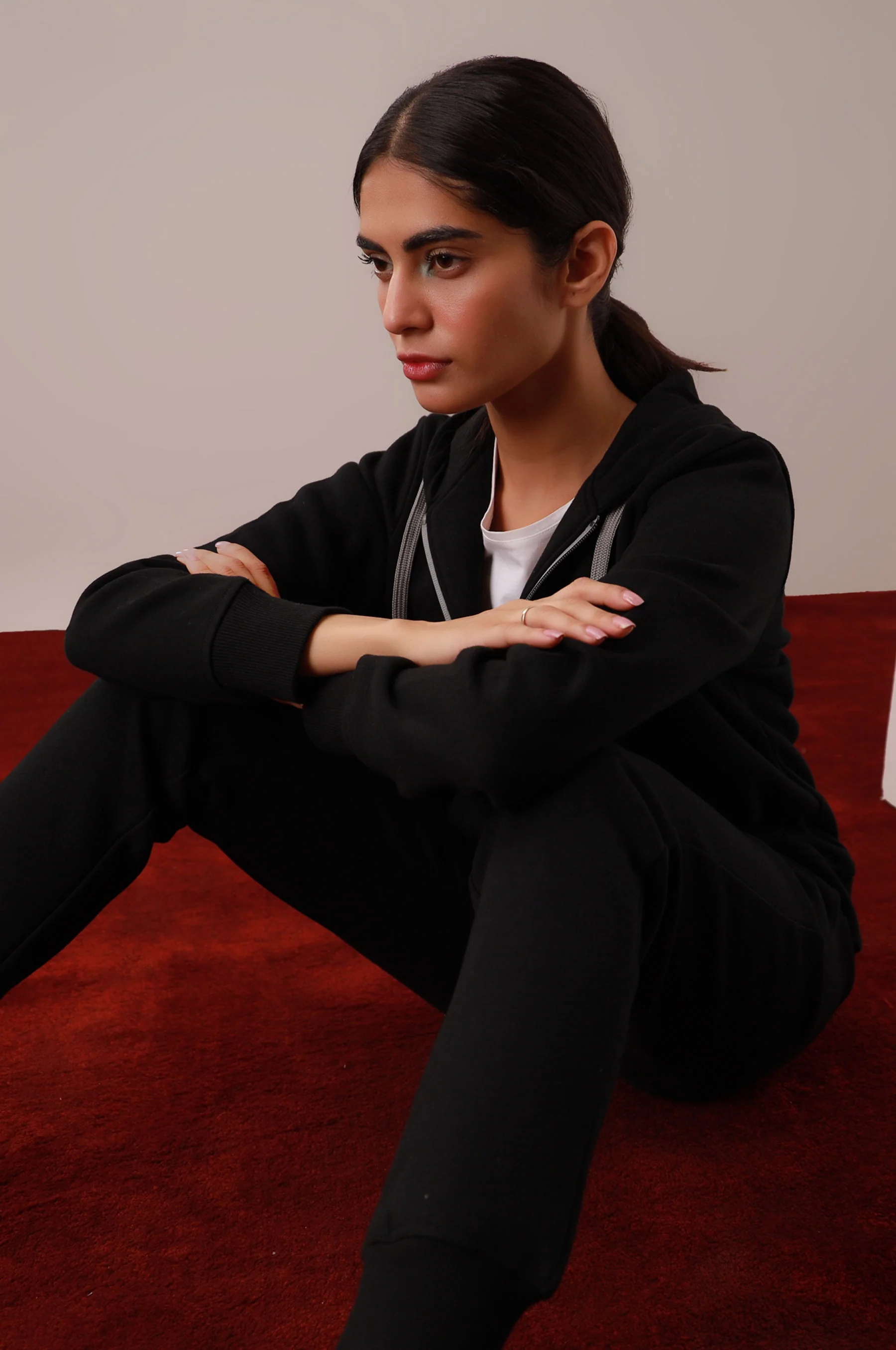 Black Zipper Hoodie - Image 3